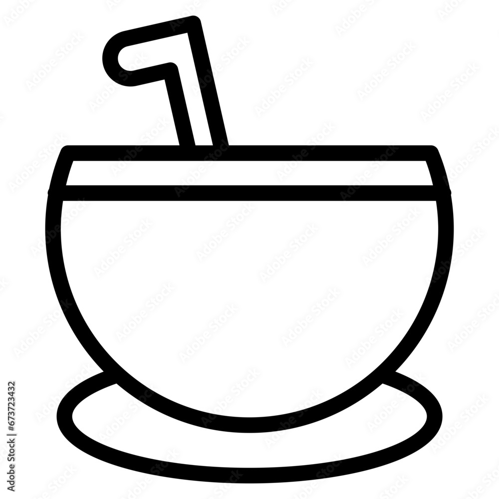 Obraz premium coconut drink line