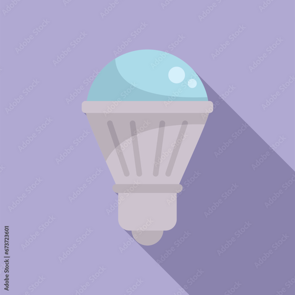 Plastic led bulb icon flat vector. Online control. Mobile connectivity Plastic led bulb icon flat vector. Online control. Mobile connectivity