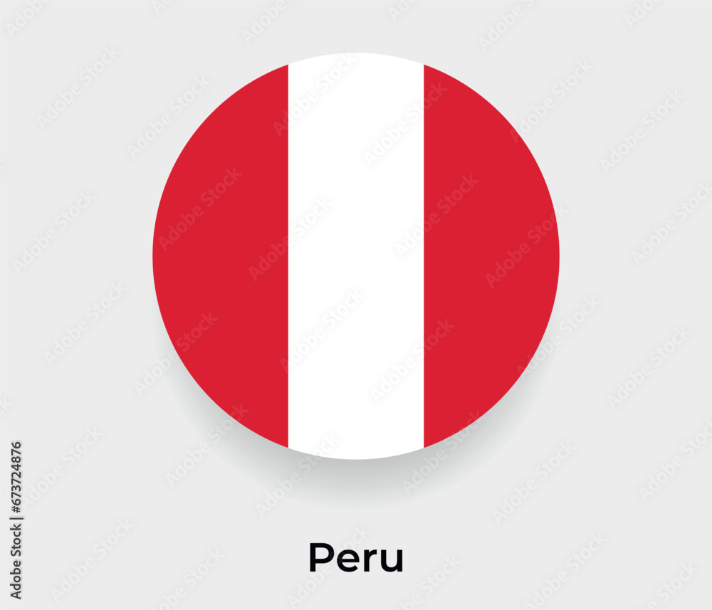 Peru flag bubble circle round shape icon vector illustration Peru flag bubble circle round shape icon vector illustration