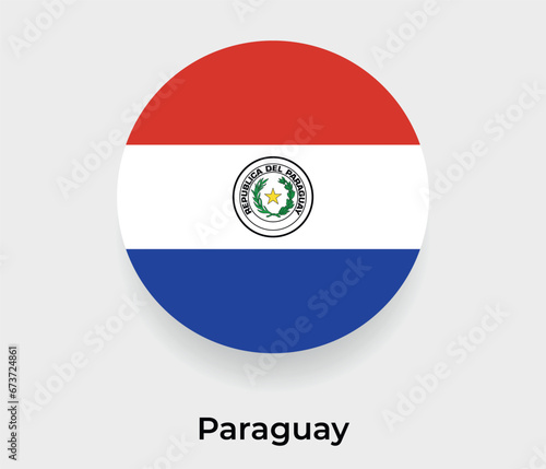Paraguay flag bubble circle round shape icon vector illustration