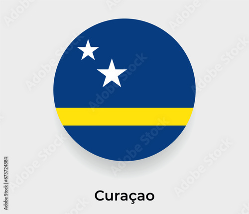 Curacao flag bubble circle round shape icon vector illustration