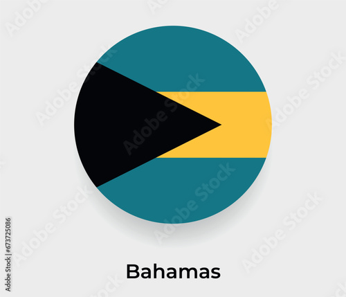 Free Download Bahamas flag bubble circle round shape icon vector illustration - GFXLoad