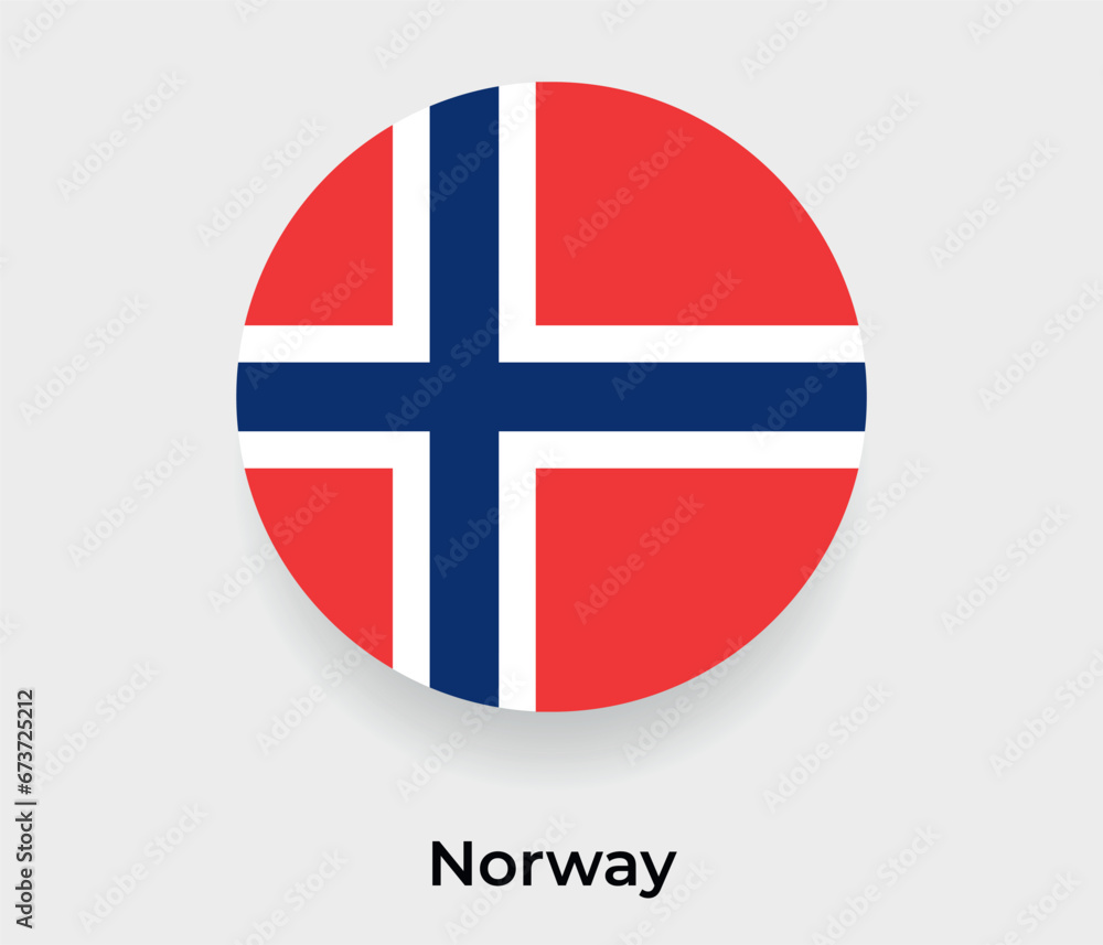 Norway flag bubble circle round shape icon vector illustration Norway flag bubble circle round shape icon vector illustration