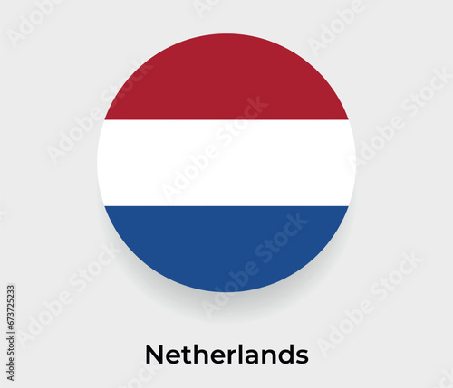 Netherlands flag bubble circle round shape icon vector illustration