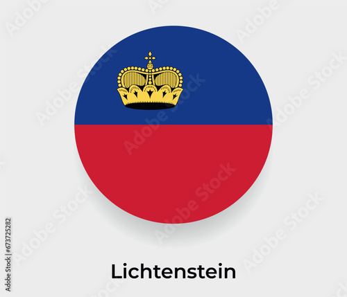 Lichtenstein flag bubble circle round shape icon vector illustration