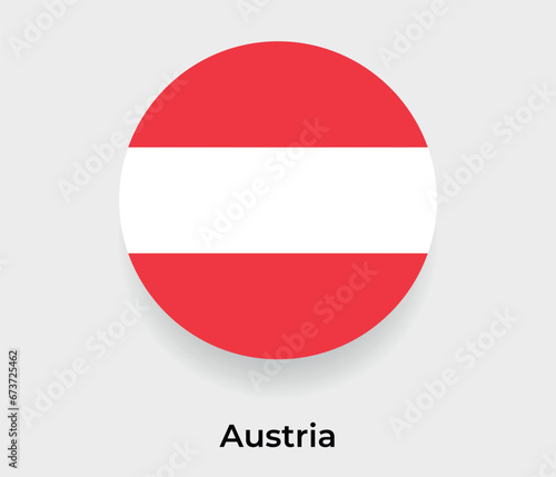 Austria flag bubble circle round shape icon vector illustration