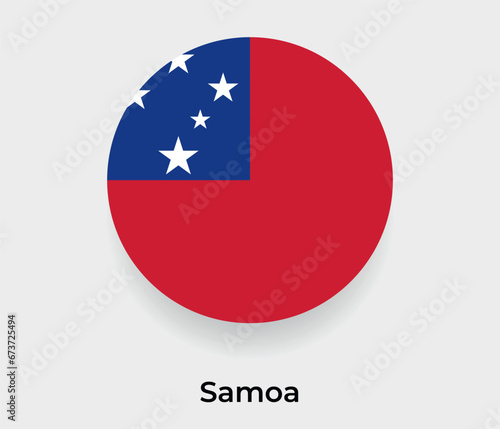 Free Download Samoa flag bubble circle round shape icon vector illustration - GFXLoad