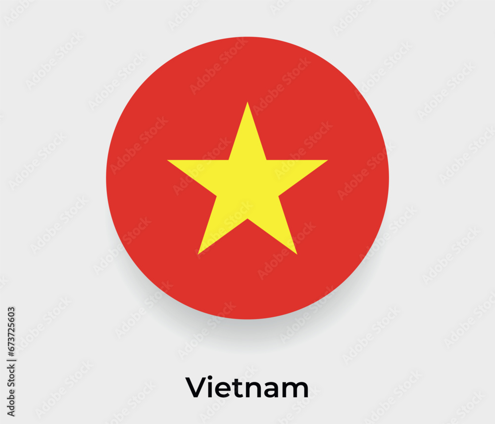 Vietnam flag bubble circle round shape icon vector illustration Vietnam flag bubble circle round shape icon vector illustration