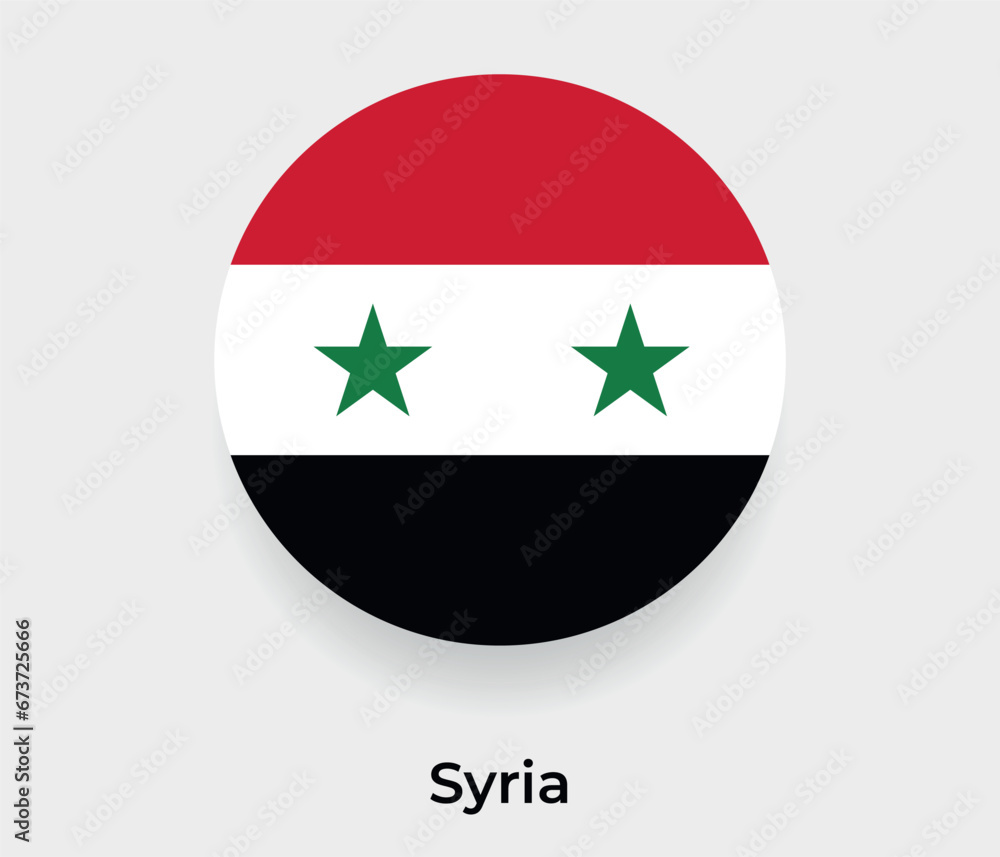 Syria flag bubble circle round shape icon vector illustration Syria flag bubble circle round shape icon vector illustration