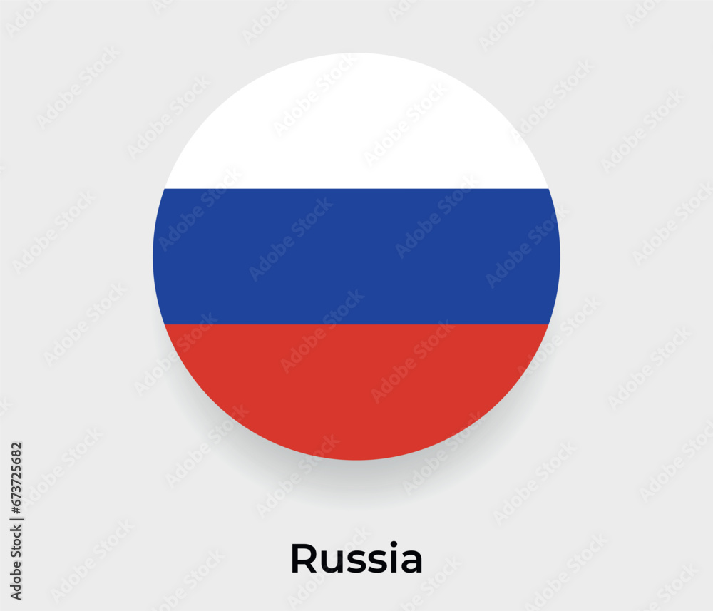 Russia flag bubble circle round shape icon vector illustration Russia flag bubble circle round shape icon vector illustration