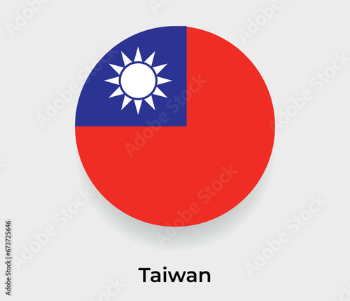 Free Download Taiwan flag bubble circle round shape icon vector illustration - GFXLoad