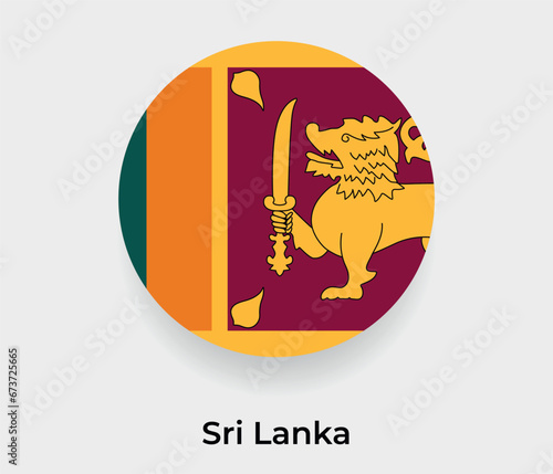 Sri Lanka flag bubble circle round shape icon vector illustration