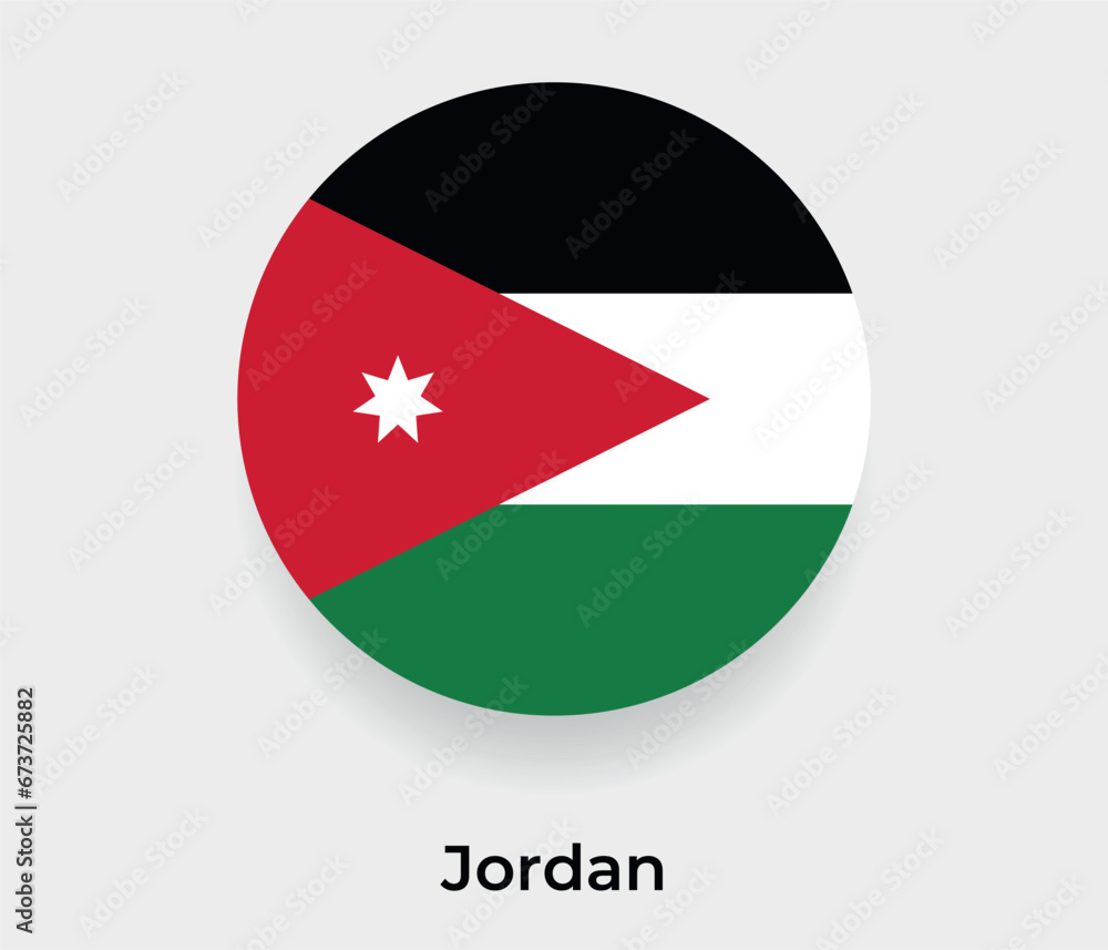 Jordan flag bubble circle round shape icon vector illustration Jordan flag bubble circle round shape icon vector illustration