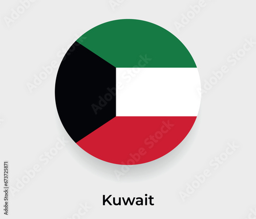 Kuwait flag bubble circle round shape icon vector illustration
