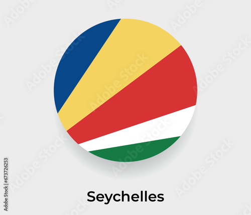 Free Download Seychelles flag bubble circle round shape icon vector illustration - GFXLoad