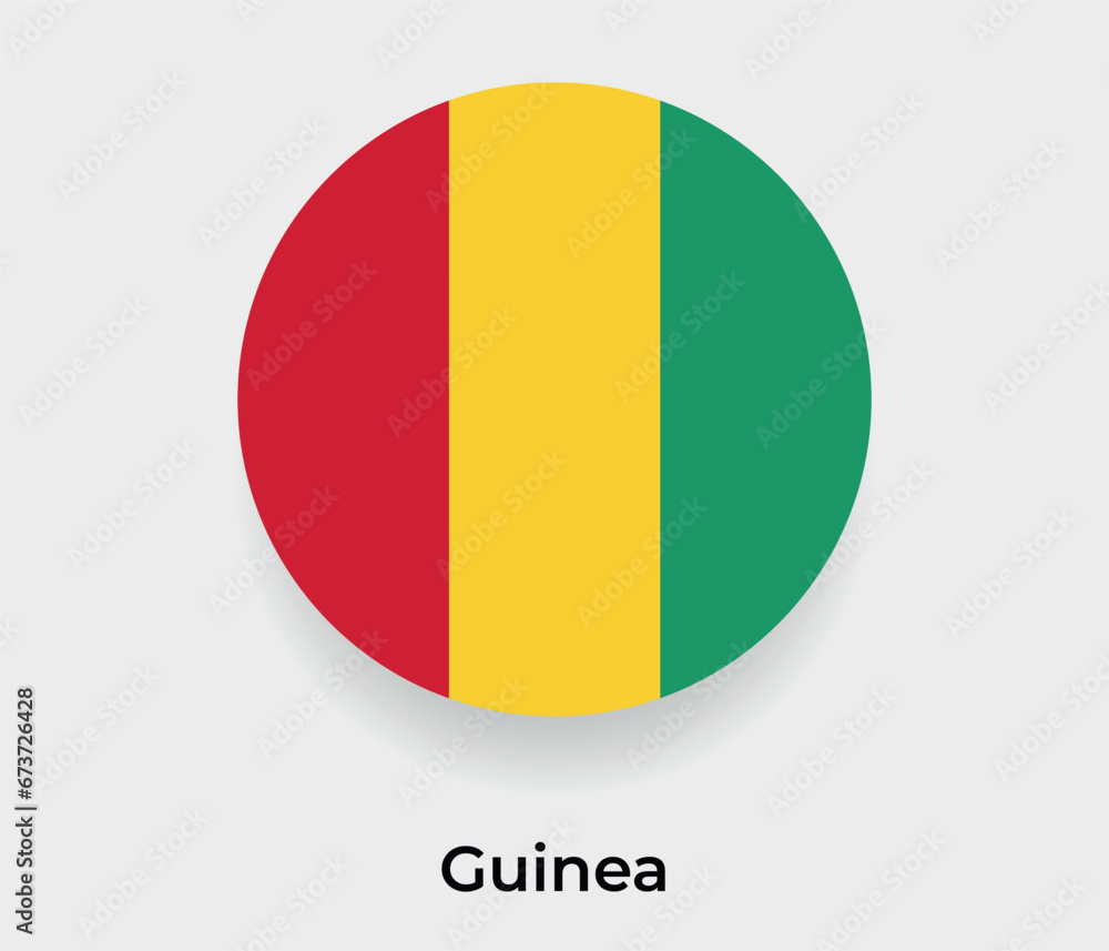 Guinea flag bubble circle round shape icon vector illustration Guinea flag bubble circle round shape icon vector illustration
