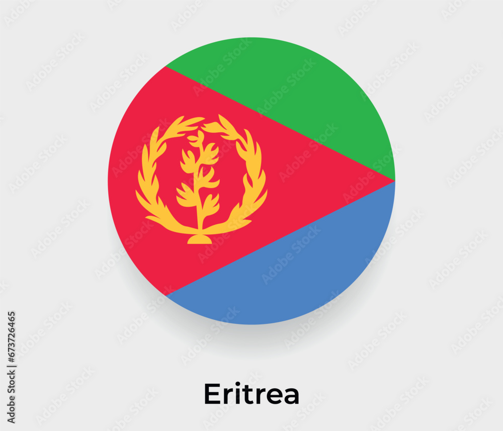 Eritrea flag bubble circle round shape icon vector illustration Eritrea flag bubble circle round shape icon vector illustration