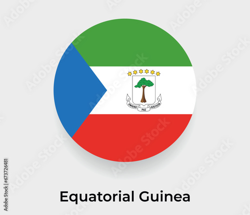 Equatorial Guinea flag bubble circle round shape icon vector illustration