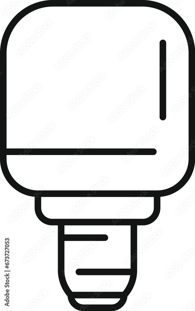 Big smart lightbulb icon outline vector. Good remote. Home light Big smart lightbulb icon outline vector. Good remote. Home light