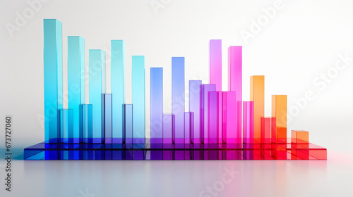 Abstract financial graph and info graphic. Data analysis in stock market. 3D design