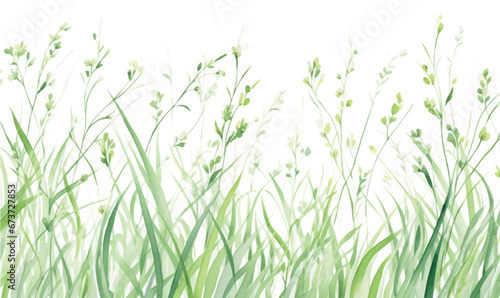 watercolor green grass background