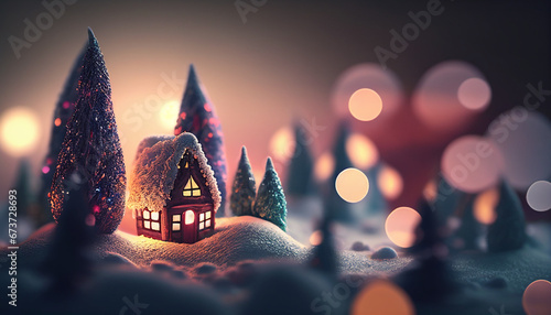 Gorgeous idea for Christmas Eve set against a winter bokeh background