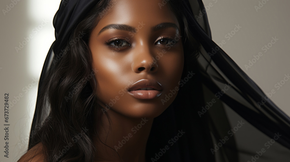 Close-up of attractive model. Fashion, editorial concept. Close-up of attractive model. Fashion, editorial concept.