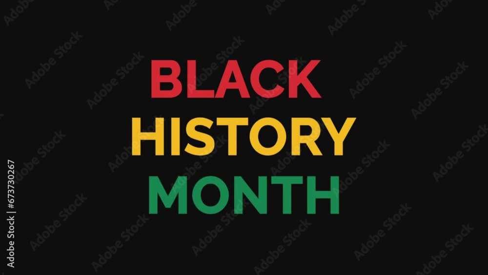 Black History Month Text animation. 4k motion video Black History Month Text animation. 4k motion video