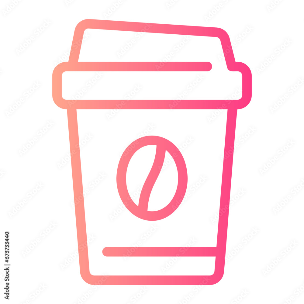 coffee cup gradient icon coffee cup gradient icon