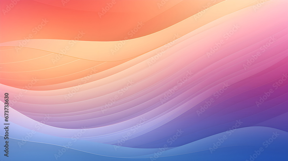 Colorful Journey progression from tranquil blue to radiant gold abstract background