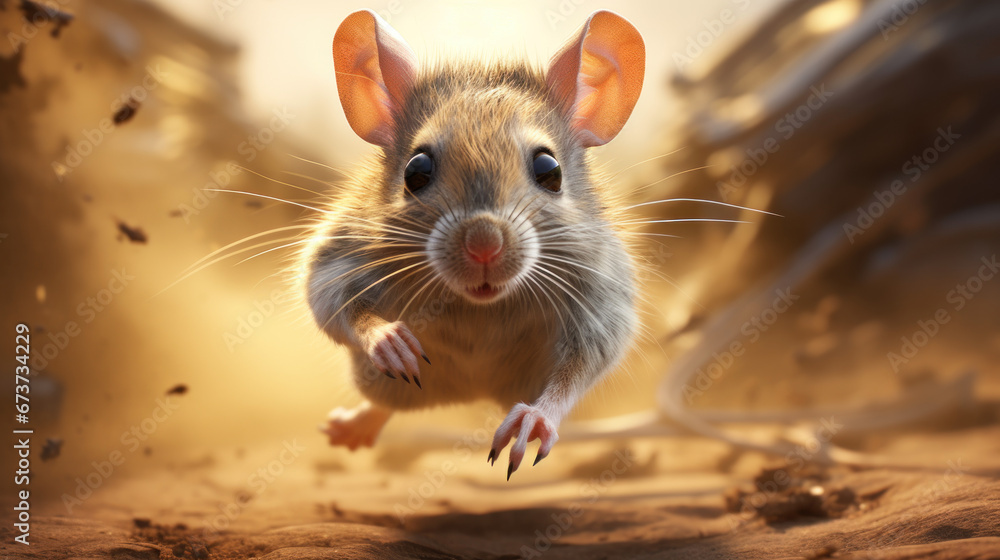 white rat running on the ground white rat running on the ground