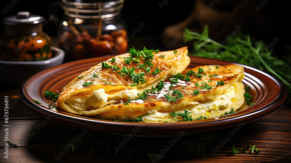 Delicious Breakfast Platter with Frittata, Toasts, and Avocado Cream Delicious Breakfast Platter with Frittata, Toasts, and Avocado Cream