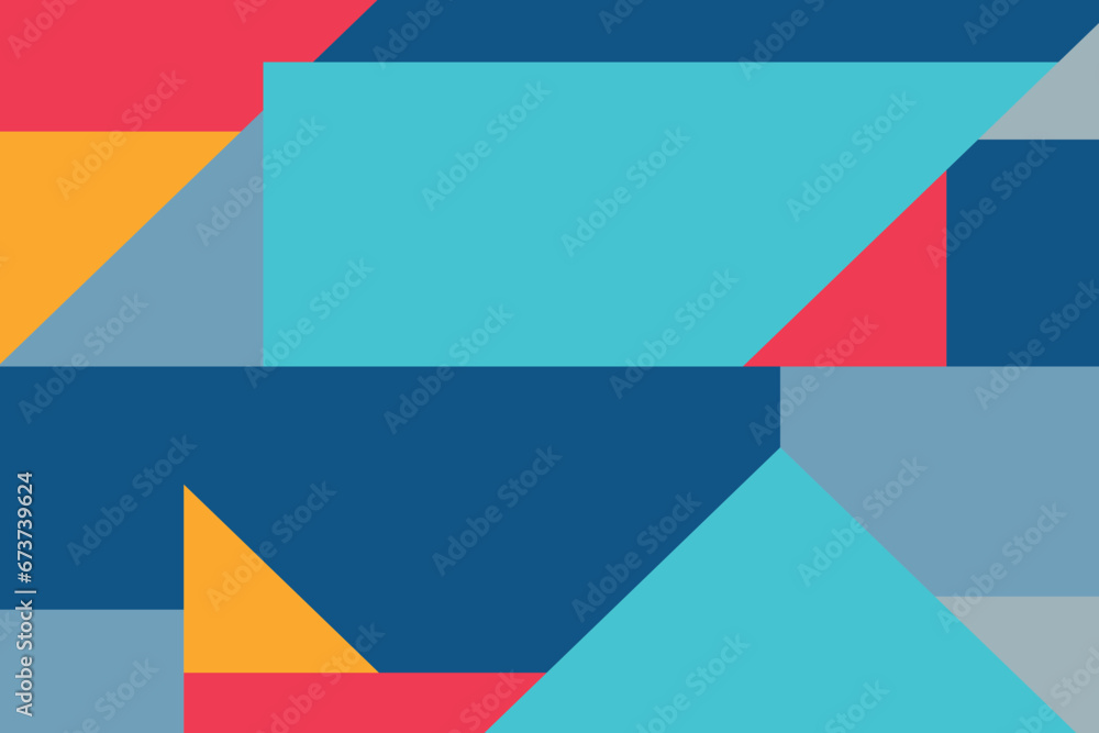 minimalist colorful geometric abstract shapes modern vector background design