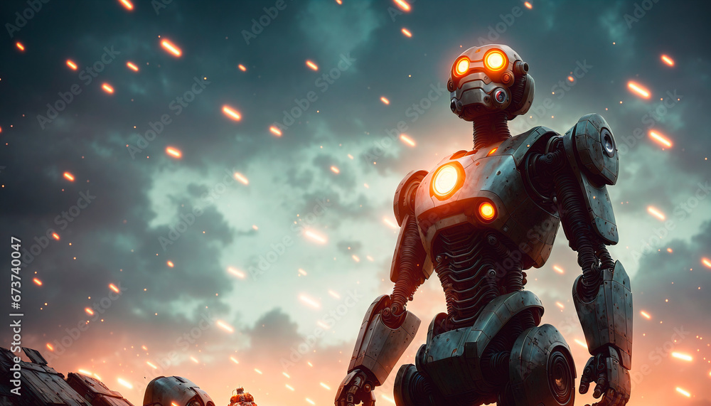 Fototapeta premium A steampunk robot