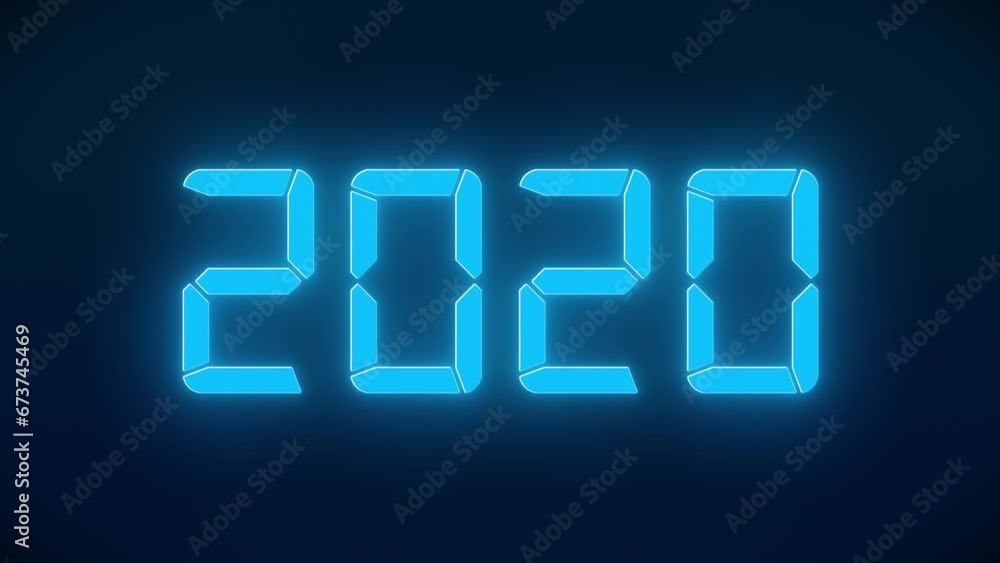 Video animation of an LED display in blue with the continuous years 2000 to 2024 over dark background - represents the new year 2024 - holiday concept. Video animation of an LED display in blue with the continuous years 2000 to 2024 over dark background - represents the new year 2024 - holiday concept.