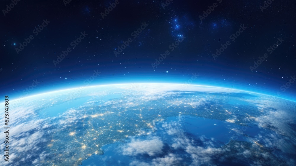 Obraz premium The concept of protecting the planet and saving the planet. Ozone Day