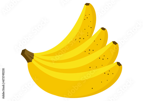 Bunch of yellow bananas isolated