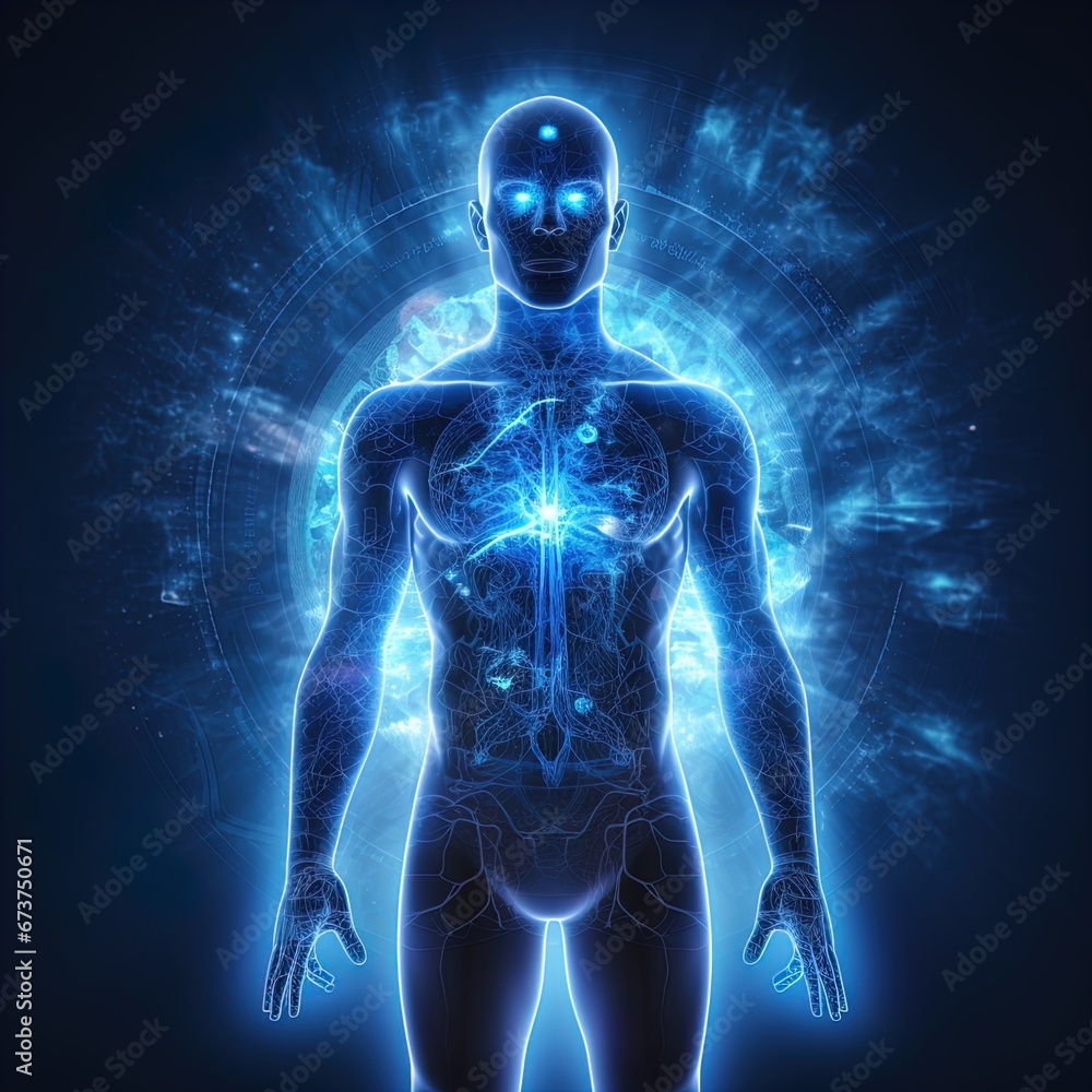 A human figure in front of a portal. Great for stories of medical breakthroughs, healthcare innovation, sci-fi, futurism, innovation and more, A human figure in front of a portal. Great for stories of medical breakthroughs, healthcare innovation, sci-fi, futurism, innovation and more,