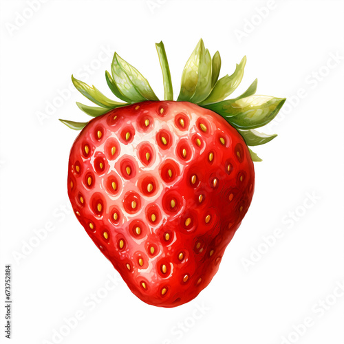 Hand drawn strawberry fruit illustration material 