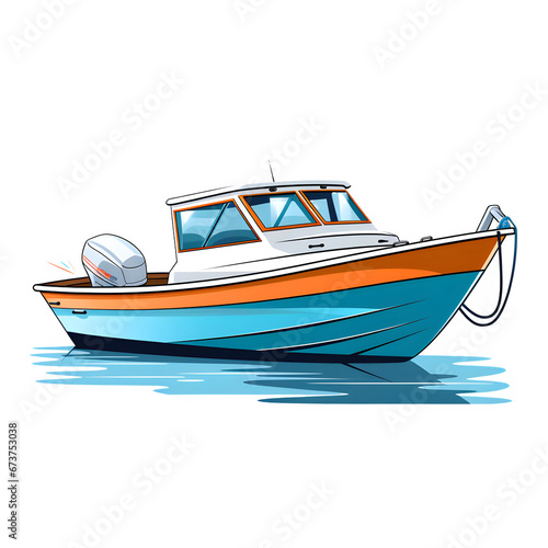boat  isolated on transparent background Generative AI © Adnan