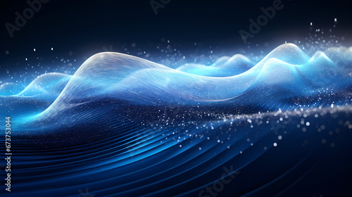 Abstract digital wave particles PPT background poster wallpaper web page