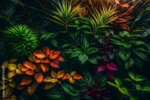 Arrange your plants in a rainbow color scheme.