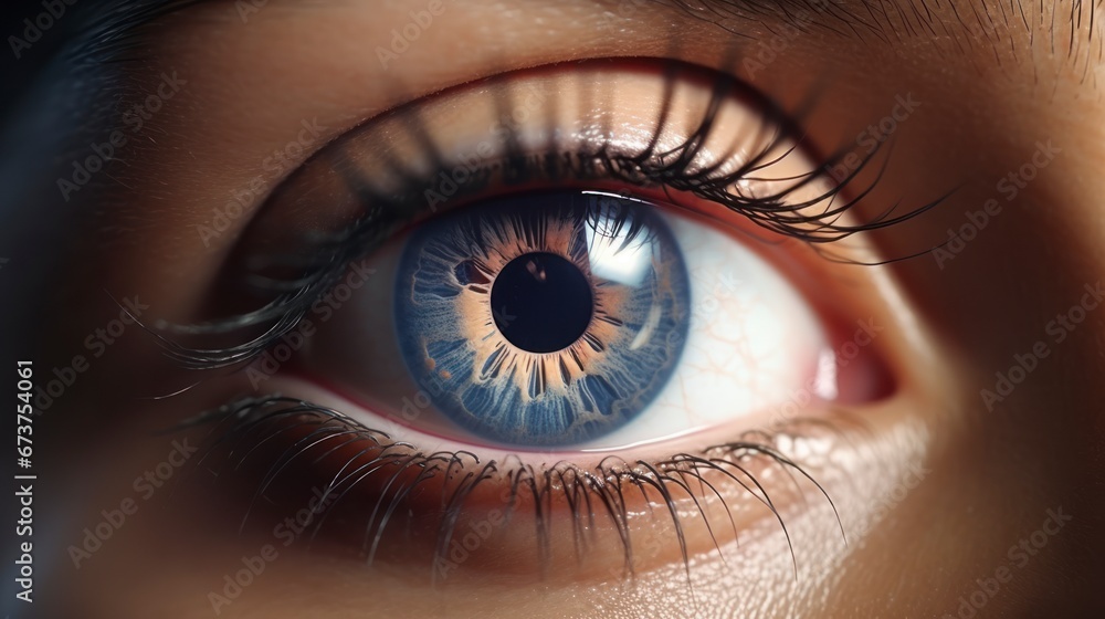 Fototapeta premium Artistic closeup of a womans eye