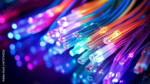 Colored electric cables and optical fiber with neon effect
