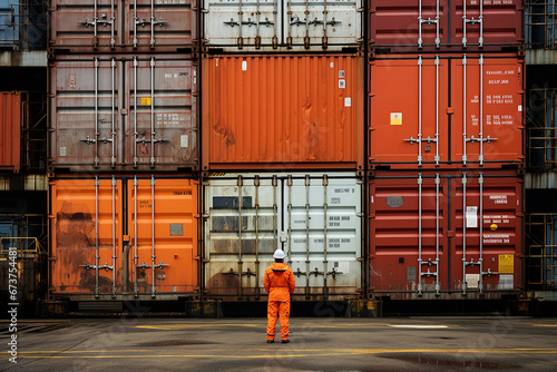 Container Fracht, Hafen Spedition