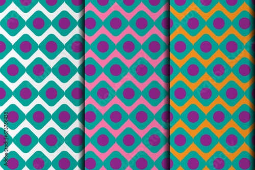 Modern geometric flower design vector eps  pattern template.