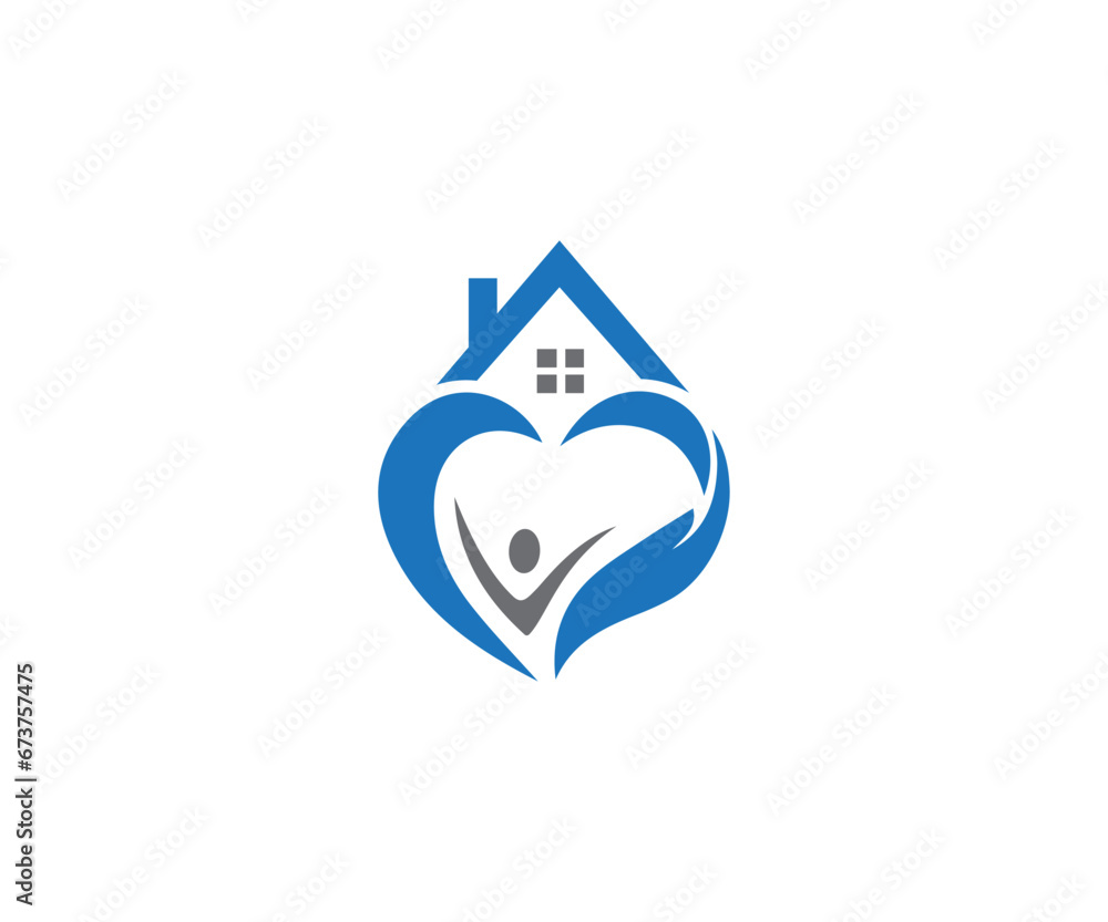 Homecare logo design vector template Homecare logo design vector template