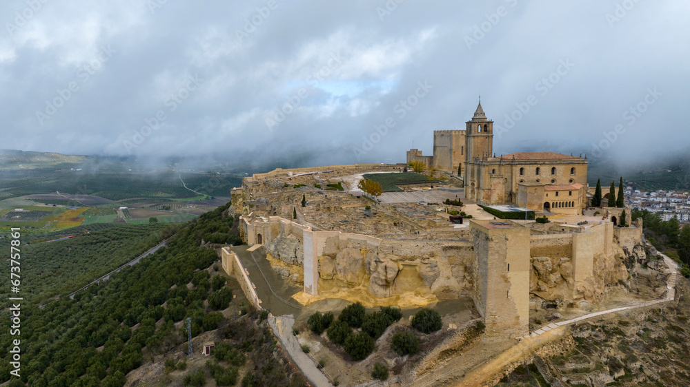 vista de la fortaleza de la Mota en el municipio de Alcalá la Real, España