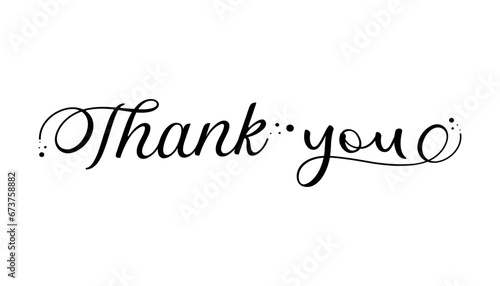 Thank You handwritten isolated on white background. Hand drawn lettering style, one line drawing, signature, calligraphy, monoline. vector Illustration.eps