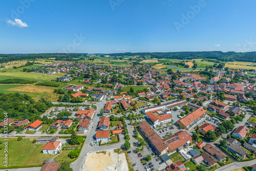 Die Marktgemeinde Bad Birnbach im niederbayerischen Rottal im Luftbild